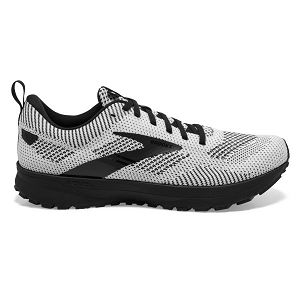 Brooks Revel 5 Mens Road Running Shoes White/Black | USA-UJM350926